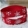 Order  Go Grosgrain - 9mm Snowflakes Scarlet